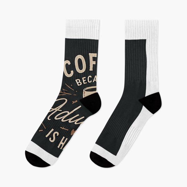 Item preview, Coffee Because Adulting Is Hard Funny Coffee Lover Vintage Typography Design designed and sold by Sara-Ai.