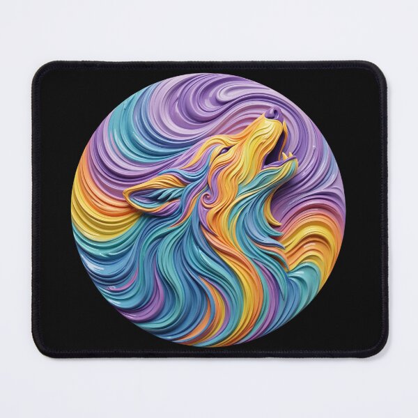 Item preview, Pastel Swirl Wolf designed and sold by The Quiet Canvas By Jacky.