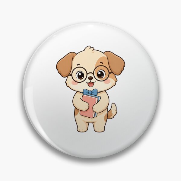 Item preview, Cute Smart Puppy with Book Kawaii Cartoon Reading Design designed and sold by Seculinator.