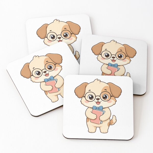 Item preview, Cute Smart Puppy with Book Kawaii Cartoon Reading Design designed and sold by Seculinator.