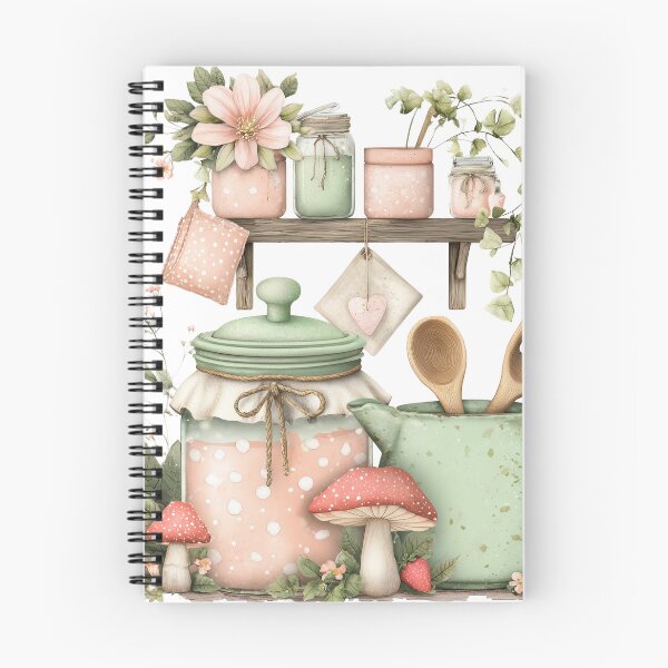 Item preview, Rustic Kitchen Shelf with Daisies and Mushrooms designed and sold by Step & Stow.