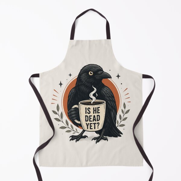 Item preview, Is He Dead Yet, Retro Raven Crow Coffee designed and sold by Sprinkle12345.
