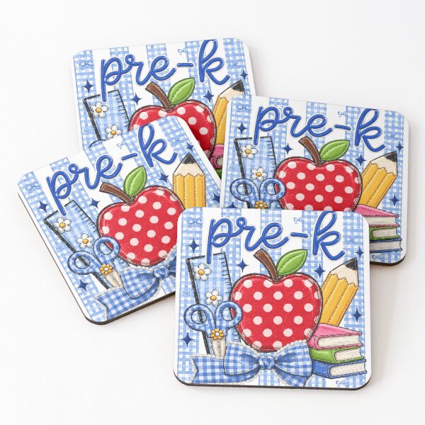 Item preview, Striped Preppy Pre K Blue Gingham Apple Pencil Back To School Teacher designed and sold by VGAfanatic.