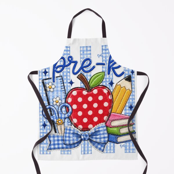 Item preview, Striped Preppy Pre K Blue Gingham Apple Pencil Back To School Teacher designed and sold by VGAfanatic.