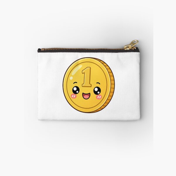 Item preview, Cute Number One Coin Kawaii Cartoon Lucky Gold Coin Design designed and sold by Seculinator.