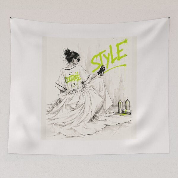 Item preview, Luxury Street Art—Elegant Graffiti with a lime twist. designed and sold by NewtBoo.