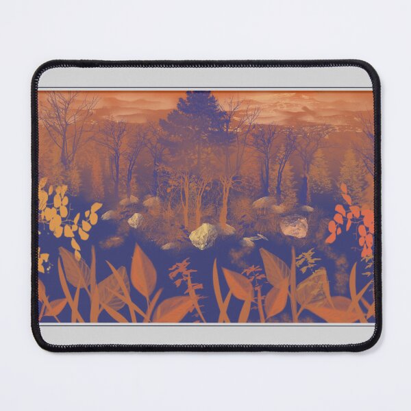 Item preview, Surreal Forest Landscape Orange and Blue Twilight designed and sold by ThiagoSDantas.