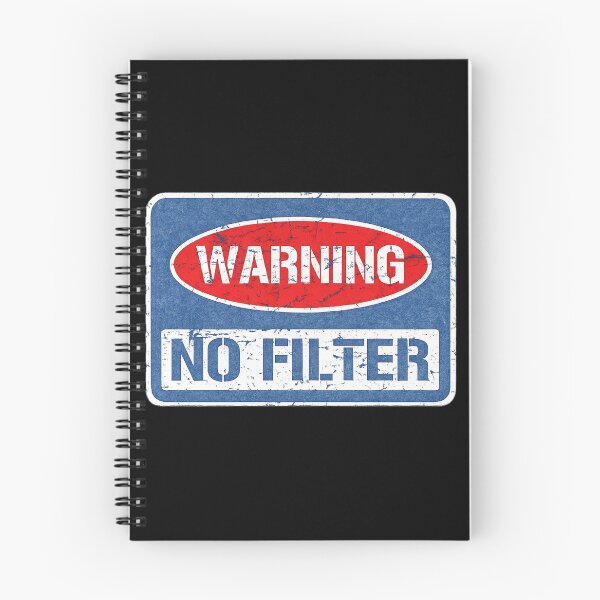 Item preview, Warning No Filter Funny Sarcastic Shirt | Vintage Humour Quote Tee | Unfiltered Personality Gift designed and sold by GarnerSupplyCo.