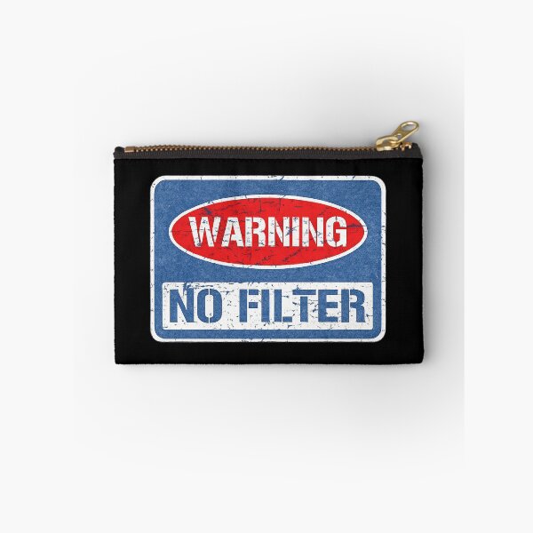 Item preview, Warning No Filter Funny Sarcastic Shirt | Vintage Humour Quote Tee | Unfiltered Personality Gift designed and sold by GarnerSupplyCo.