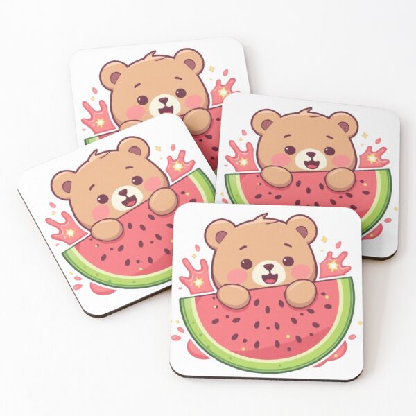 Item preview, Cute Watermelon Bear Kawaii Sticker | Sweet Summer Bear Gift designed and sold by Stylestickers55.