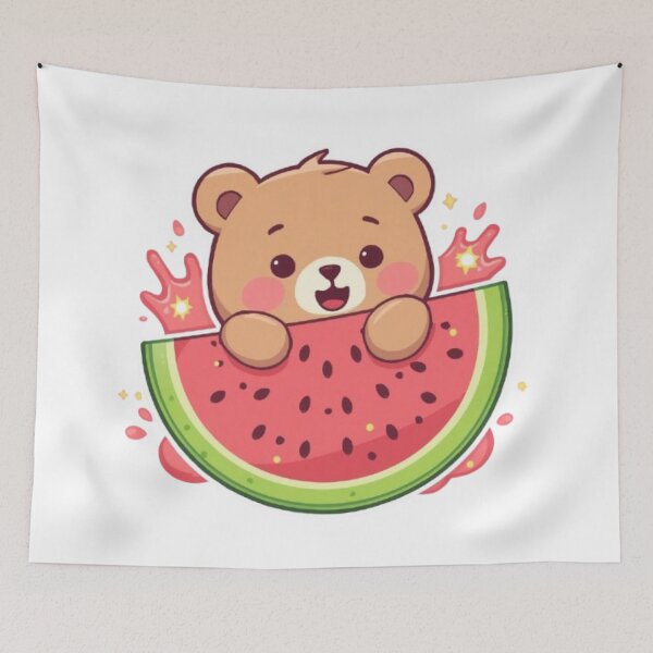 Item preview, Cute Watermelon Bear Kawaii Sticker | Sweet Summer Bear Gift designed and sold by Stylestickers55.