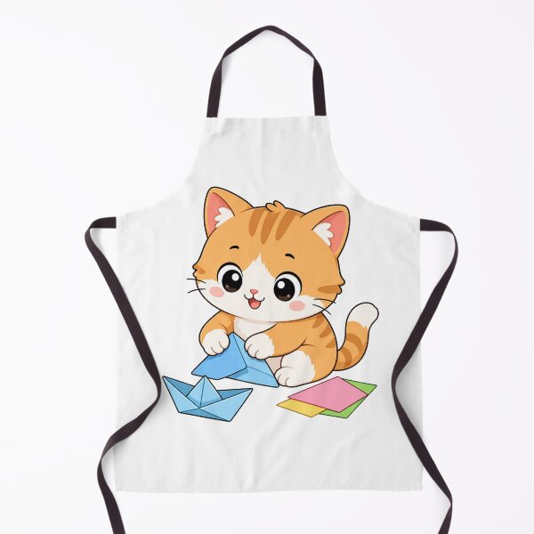 Item preview, Cute Cat Folding Origami Boat Kawaii Cartoon Paper Craft Design designed and sold by Seculinator.