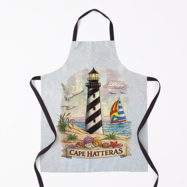 Item preview, Cape Hatteras Lighthouse – North Carolina Coastal Nautical Illustration designed and sold by MysticOzzy.