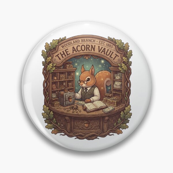 Item preview, The Acorn Vault | Woodland Squirrel Bank | Cozy Fantasy Forest Treasury Art designed and sold by MrDev.