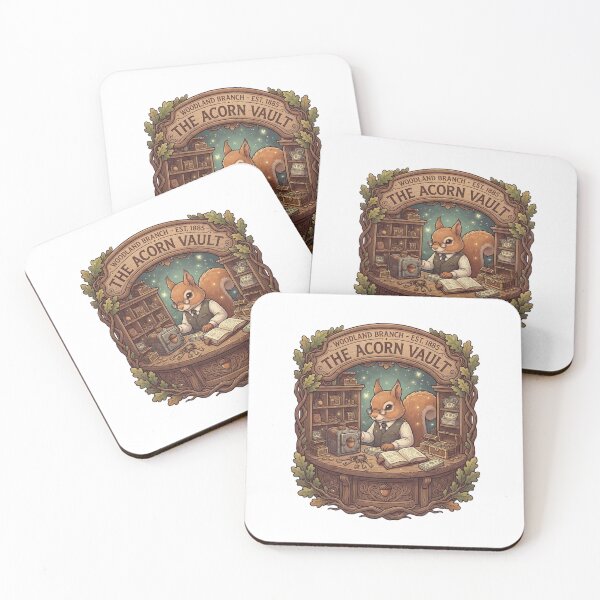 Item preview, The Acorn Vault | Woodland Squirrel Bank | Cozy Fantasy Forest Treasury Art designed and sold by MrDev.