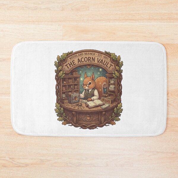 Item preview, The Acorn Vault | Woodland Squirrel Bank | Cozy Fantasy Forest Treasury Art designed and sold by MrDev.