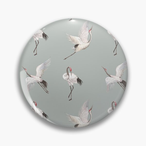 Item preview, Sage Crane Pattern designed and sold by AESTHETISCAPES.