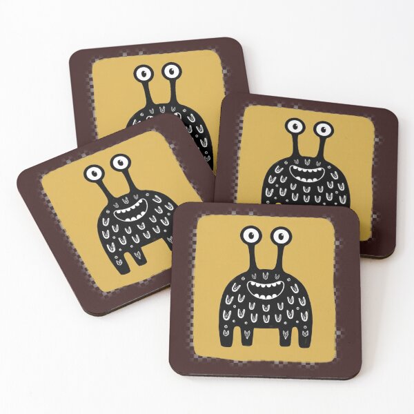 Item preview, Whimsical Folk Art Monster designed and sold by Sarvionstudio.