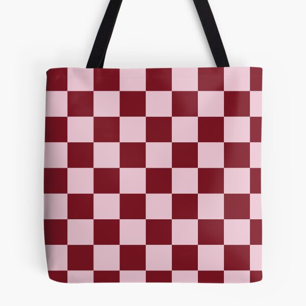 Item preview, Cherry Red and Soft Pink Checkerboard Pattern | Coquette Checkered Print | Minimalist Retro 70s Checkered Design | Red and Pink Preppy Checkerboard Art designed and sold by VivaFy.