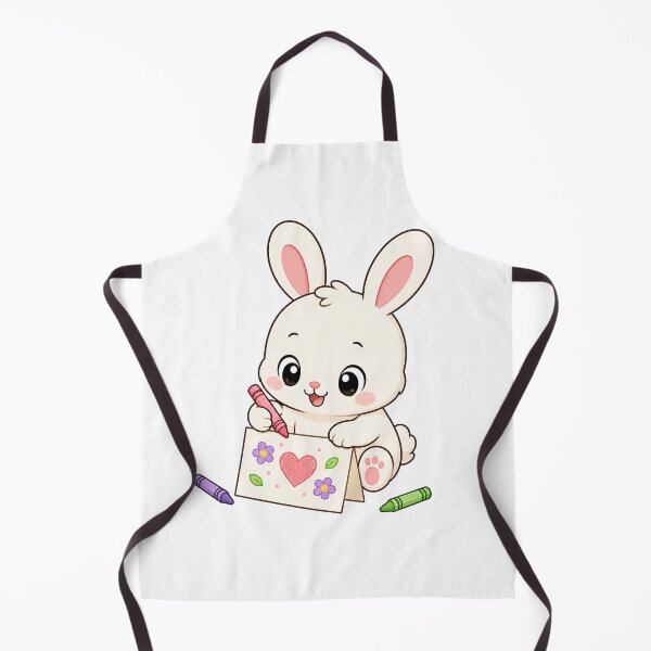 Aperçu de l'œuvre Cute Bunny Coloring Heart Drawing Kawaii Cartoon Creative Art Design créée et vendue par Seculinator.