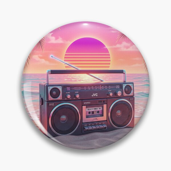 Item preview, Retro Boombox Beach Sunset Vaporwave 80s Aesthetic Art  designed and sold by Arobinoz.