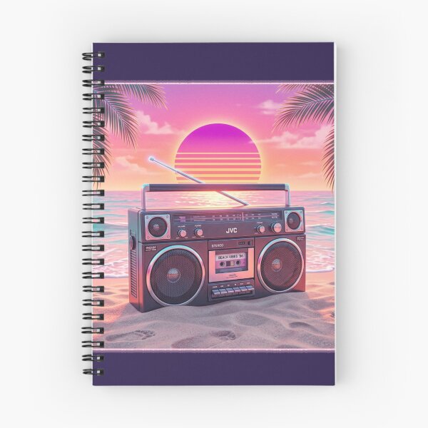 Item preview, Retro Boombox Beach Sunset Vaporwave 80s Aesthetic Art  designed and sold by Arobinoz.