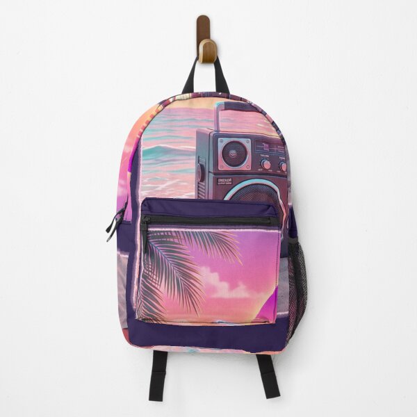 Item preview, Retro Boombox Beach Sunset Vaporwave 80s Aesthetic Art  designed and sold by Arobinoz.