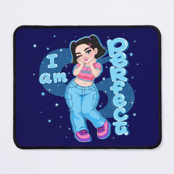 Item preview, “I Am Perfect – Cute Queen Cartoon Girl Aesthetic Sticker” designed and sold by IMYNO.