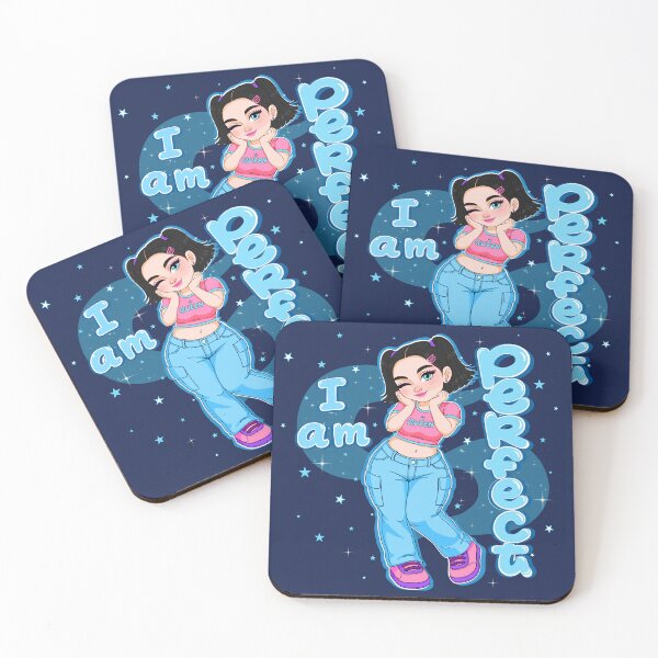 Item preview, “I Am Perfect – Cute Queen Cartoon Girl Aesthetic Sticker” designed and sold by IMYNO.