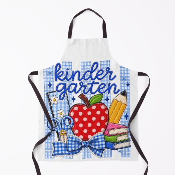 Item preview, Striped Preppy Kinder Garten Blue Gingham Apple Pencil Back To School Teacher designed and sold by VGAfanatic.