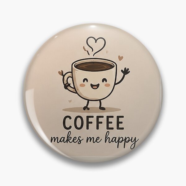 Item preview, Cute Coffee Makes Me Happy Kawaii Coffee Lover Smiling Mug Design designed and sold by Sara-Ai.
