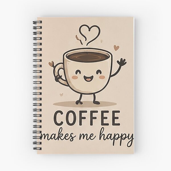 Item preview, Cute Coffee Makes Me Happy Kawaii Coffee Lover Smiling Mug Design designed and sold by Sara-Ai.