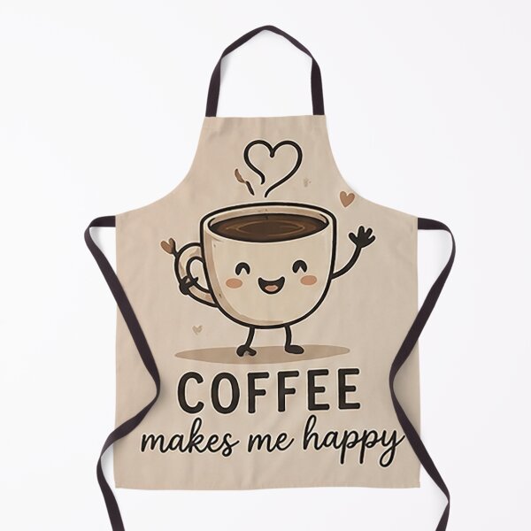 Item preview, Cute Coffee Makes Me Happy Kawaii Coffee Lover Smiling Mug Design designed and sold by Sara-Ai.
