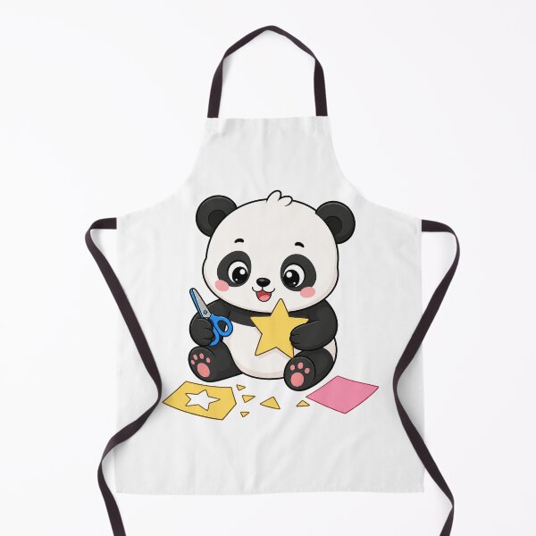 Item preview, Cute Panda Making Paper Star Kawaii Cartoon Arts and Crafts Design designed and sold by Seculinator.