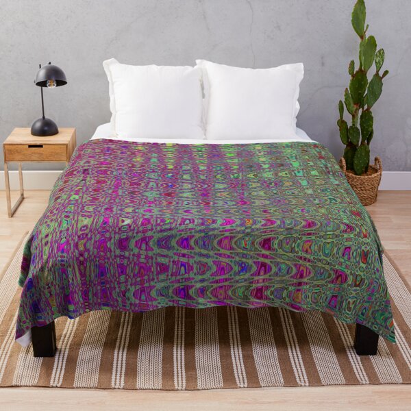 Item preview, Abstract Purple and Green Retro Boomerang Waves designed and sold by myrubiogarden.