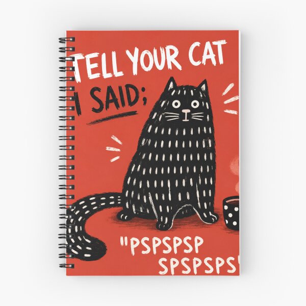 Item preview, Funny Cat Quote Wall Art | Tell Your Cat I Said Pspspsps | Cute Cat Lover Gift designed and sold by AbstractAuraArt.