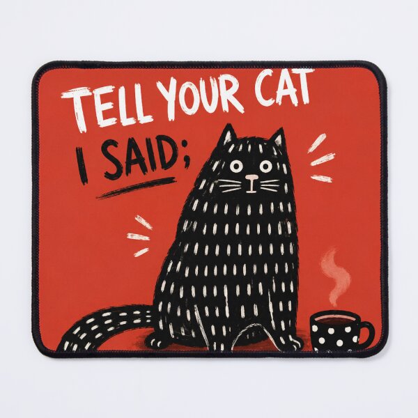 Item preview, Funny Cat Quote Wall Art | Tell Your Cat I Said Pspspsps | Cute Cat Lover Gift designed and sold by AbstractAuraArt.
