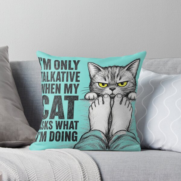 Item preview, Grumpy Talkative Cat Sketch - Cat Lover Humor designed and sold by Retro Rascals Co..
