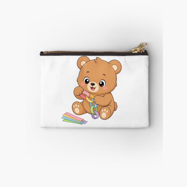 Item preview, Cute Bear Making Paper Chain Kawaii Cartoon Arts and Crafts Design designed and sold by Seculinator.