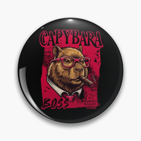 Item preview, Capybara Boss Design – Funny Capybara with Cigar Mafia Style Badass Animal Gift designed and sold by PixelsPaws.