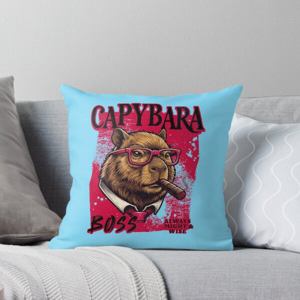 Item preview, Capybara Boss Design – Funny Capybara with Cigar Mafia Style Badass Animal Gift designed and sold by PixelsPaws.