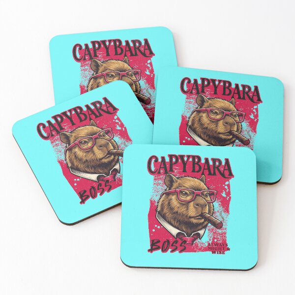 Item preview, Capybara Boss Design – Funny Capybara with Cigar Mafia Style Badass Animal Gift designed and sold by PixelsPaws.