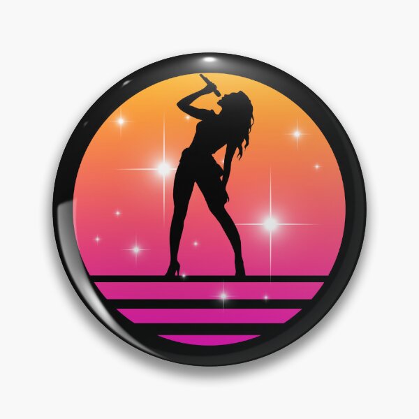 Item preview, Retro Pop Diva Synth-Wave Silhouette designed and sold by RahniNM.