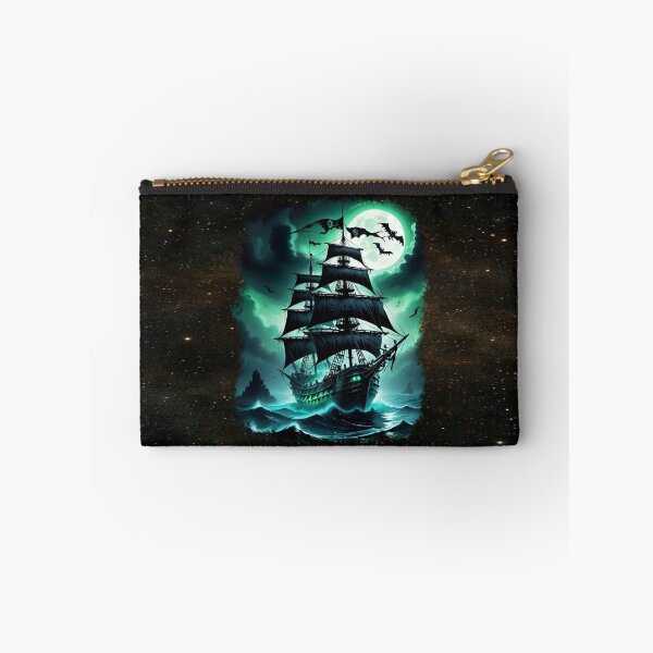 Item preview, Haunted Pirate Ship • Ghost Vessel in the Emerald Mist designed and sold by MysticOzzy.