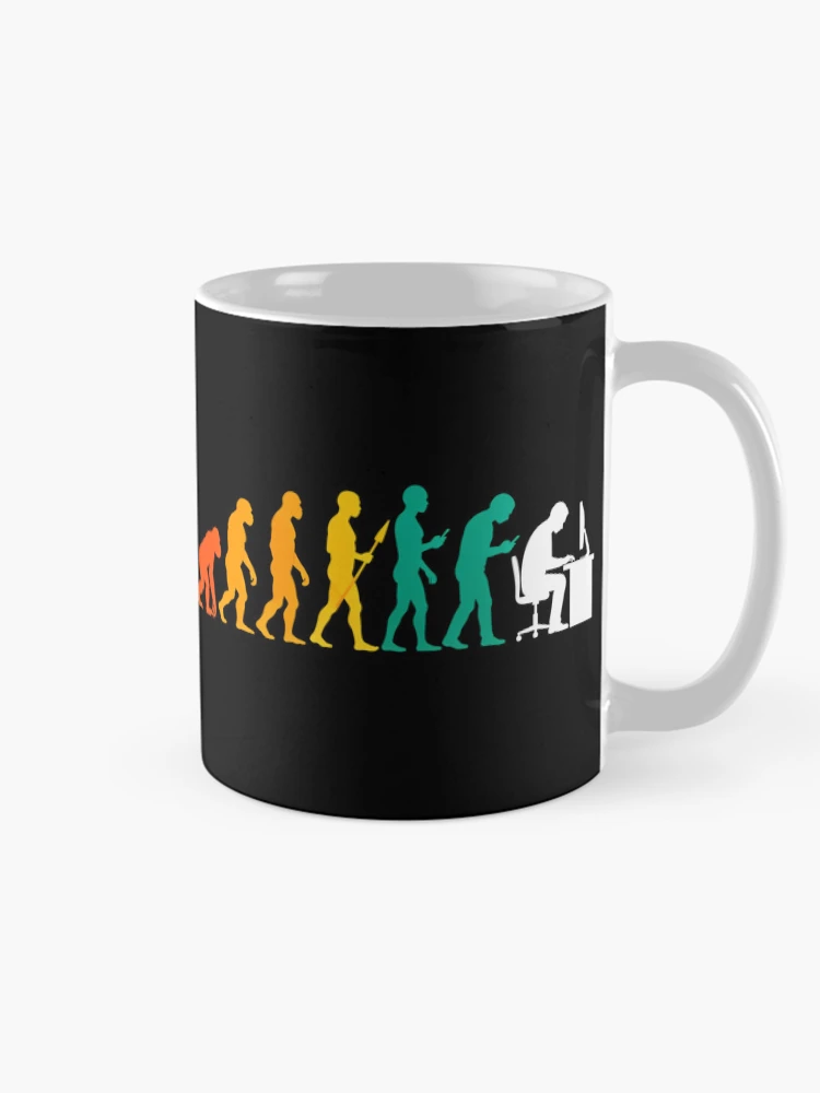 Thumbnail 3 of 6, Coffee Mug, Programmer Evolution Funny Coding Software Developer Computer designed and sold by CutOutIdols.