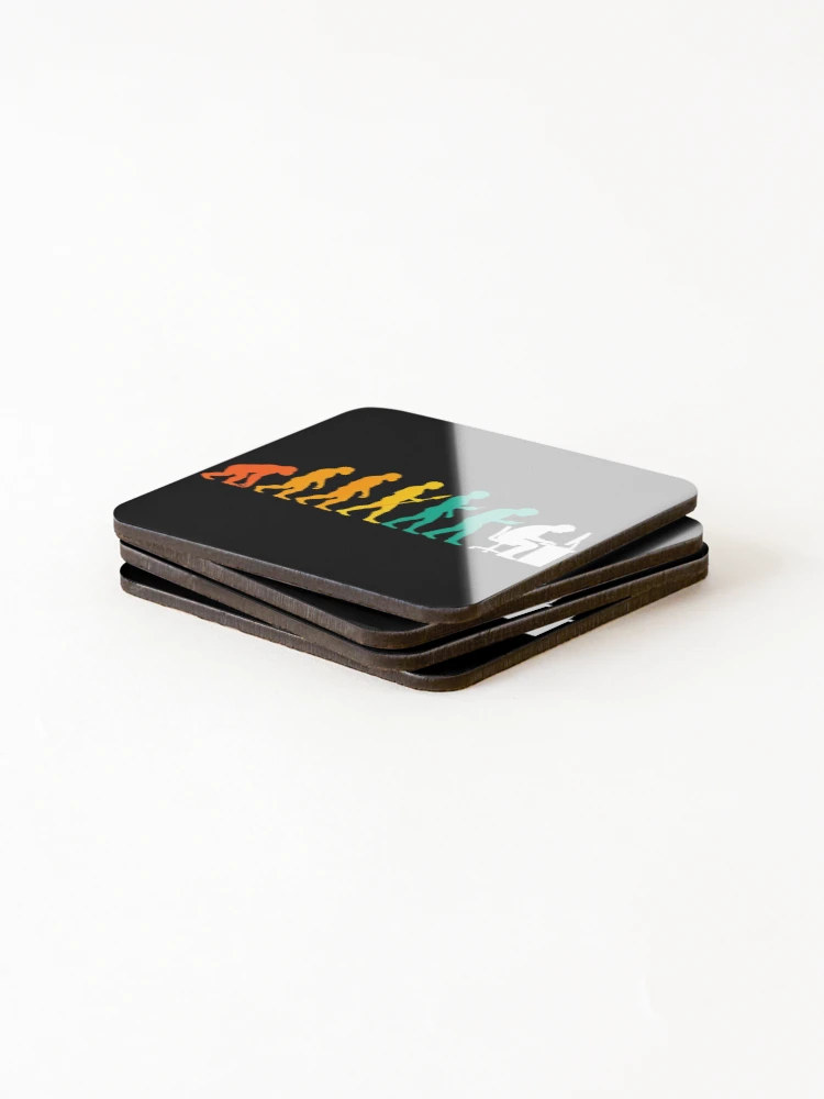 Thumbnail 4 of 5, Coasters (Set of 4), Programmer Evolution Funny Coding Software Developer Computer designed and sold by CutOutIdols.