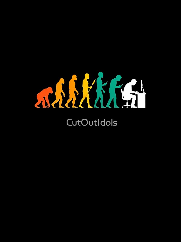 Thumbnail 4 of 4, Graphic T-Shirt, Programmer Evolution Funny Coding Software Developer Computer designed and sold by CutOutIdols.