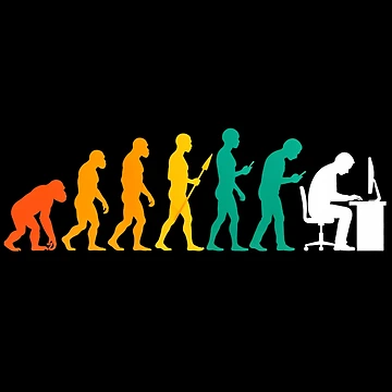 Artwork thumbnail, Programmer Evolution Funny Coding Software Developer Computer by CutOutIdols
