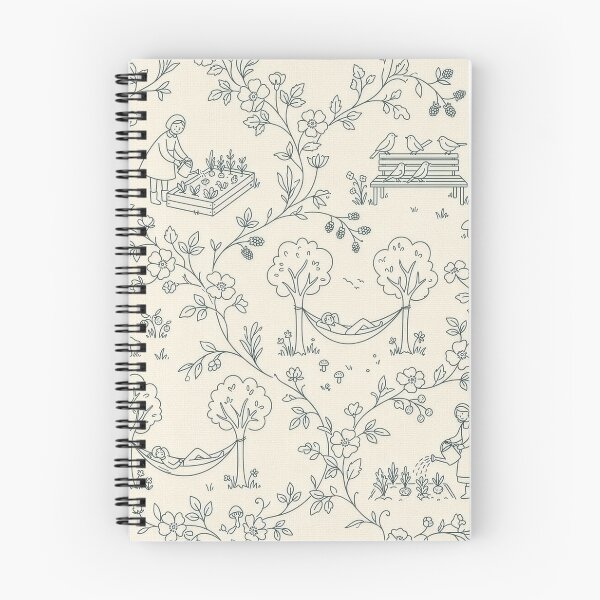 Item preview, Cottage Garden Toile — Hand-Drawn Line Art Garden Life Pattern designed and sold by Lily-and-Lyle.