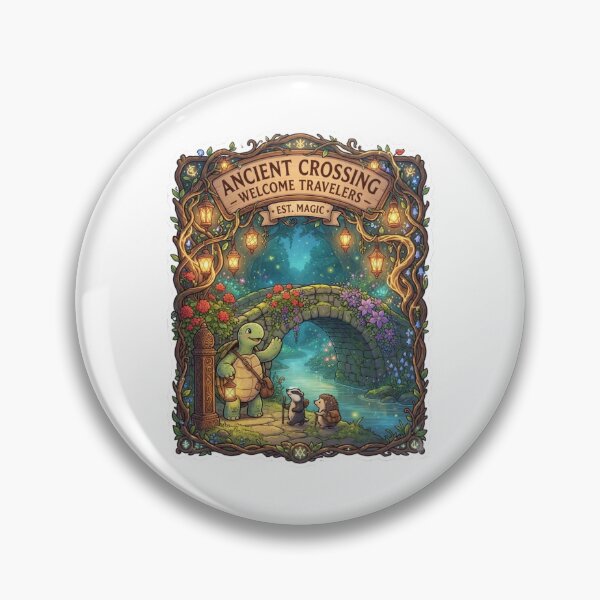 Item preview, Ancient Crossing | Enchanted Forest Bridge | Cozy Fantasy Traveler Welcome Art designed and sold by MrDev.